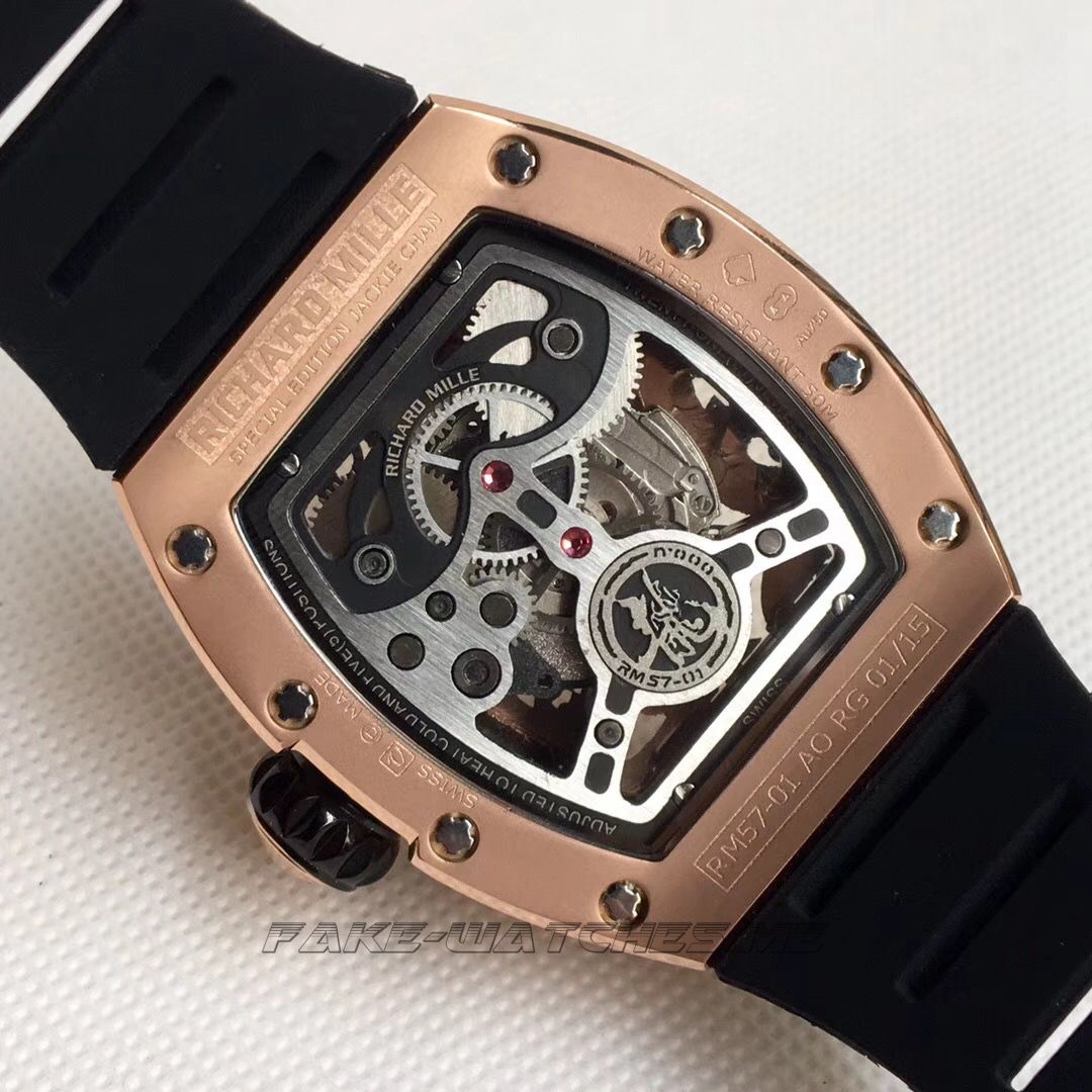 Richard Mille RM57-01 Jackie Chan Rose Gold Rose Gold Dial